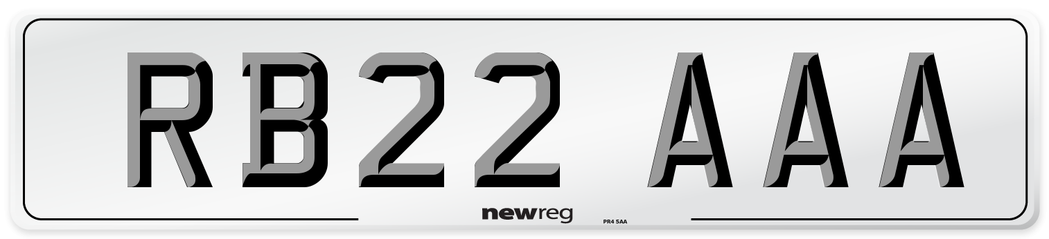RB22 AAA Number Plate from New Reg